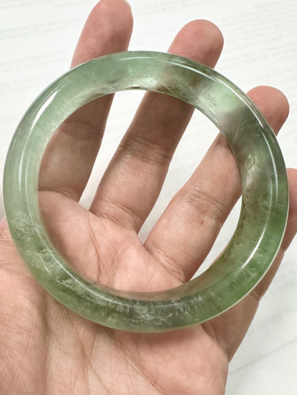 Green Fluorite Bangle Bracelet